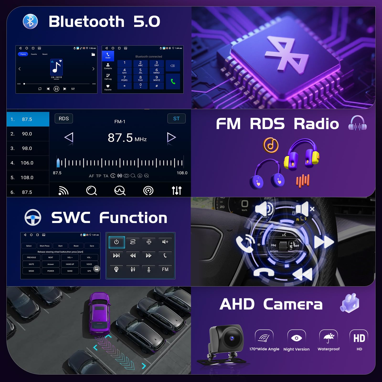 4+64G Android Autoradio pour Nissan Qashqai J10 2006-2016 Wireless Carplay Android Auto, 9'' IPS Touch Screen Radio Voiture avec Bluetooth 5.0/GPS/Caméra de recul/FM/WiFi/SWC