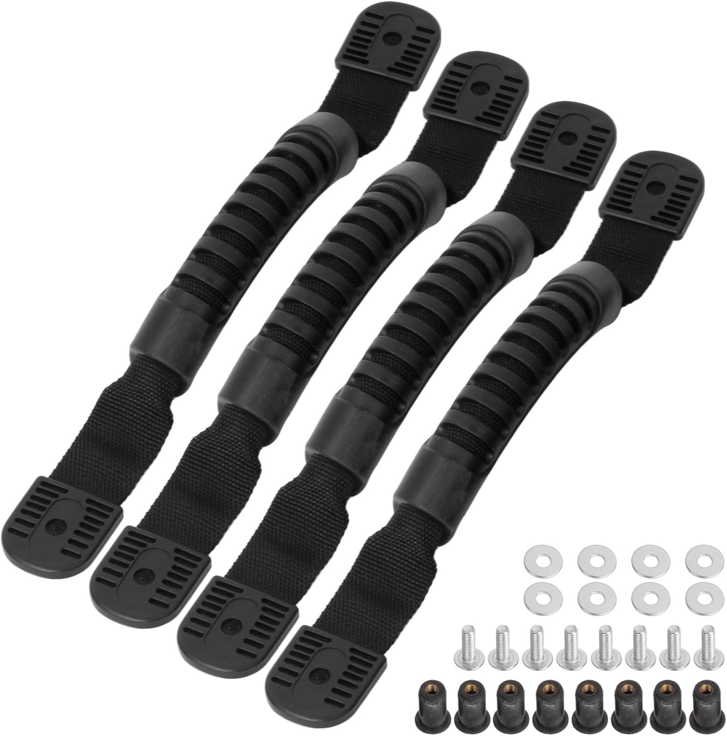 Lixada 4 Pcs Black Kayak Canoe Boat Side Mount Carry Handles/Paddle Park Kayak Handles and Hardwares