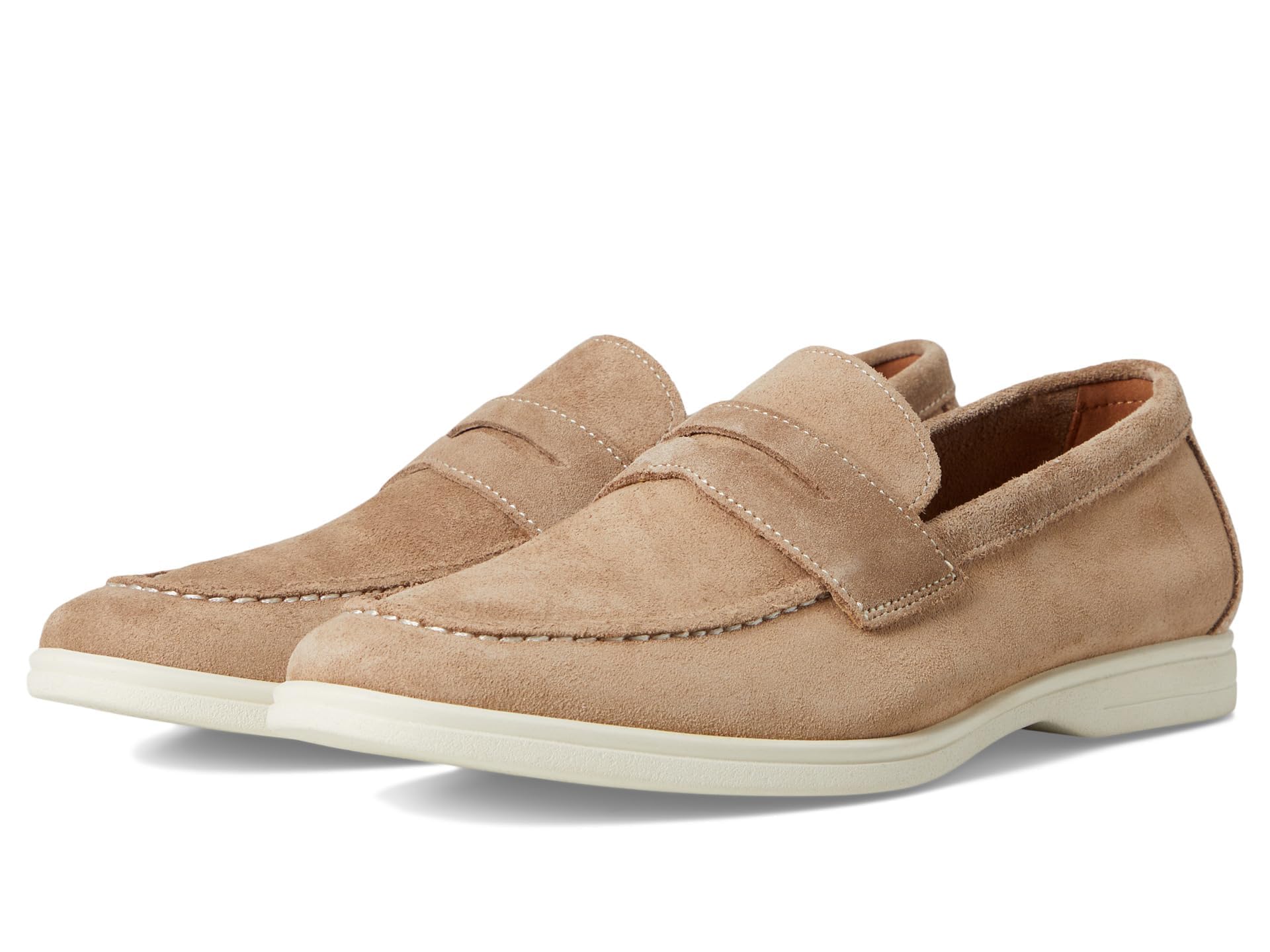View 1 of **WATER STAIN** Steve Madden Mens Laguna Penny Loafer, Sand Suede, 9.5