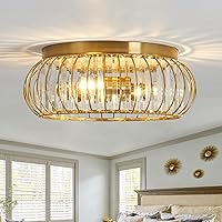 Vista 14 de YYJLX - Lámpara de techo moderna de montaje semiempotrada E26, mini lámpara de techo de araña de cristal cromada, lámpara de techo pequeña