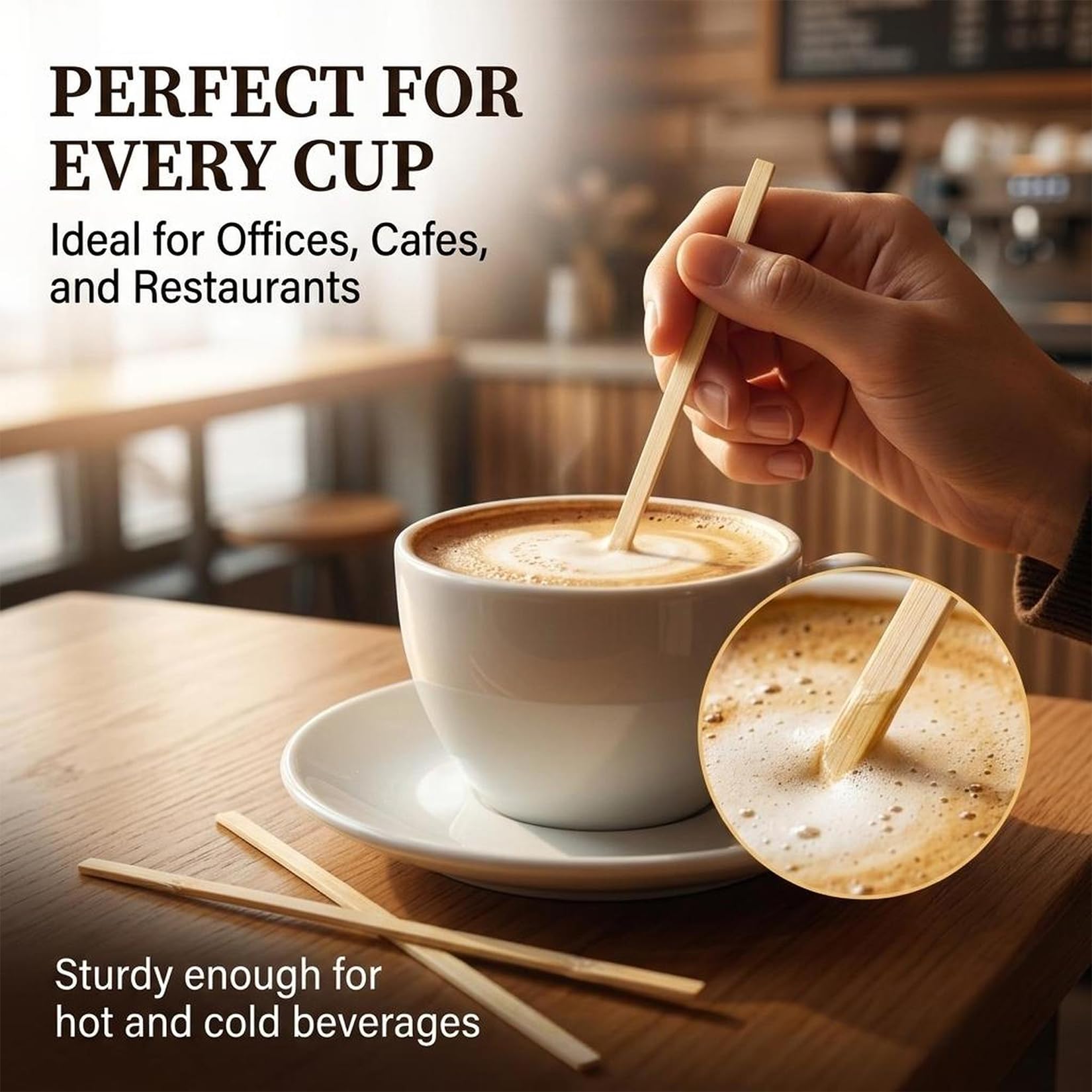 Wooden Coffee Stirrers - 1000 Pack -5