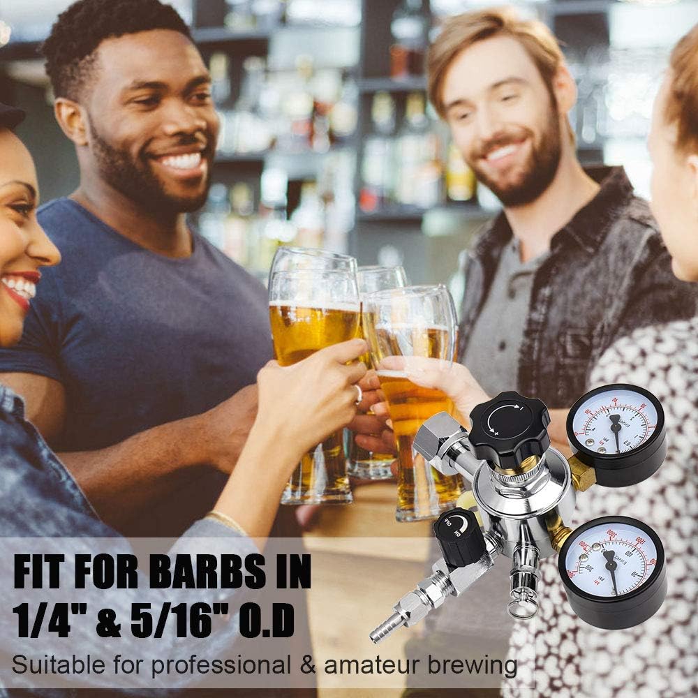 Kegs & Kegging Quick Disconnect CO2 Kegerator Regulator with Pressure