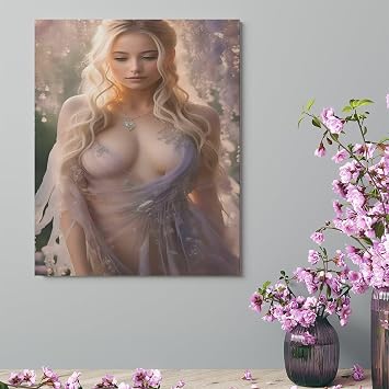 Sexy Women Canvas Wall Decor Figures Scenery Nude Art Abstract Sexy Girls Dream Angel Art Home Bar Kitchen Coffee Man Cave Garage Wall Decor Art Frameless 8x10inch