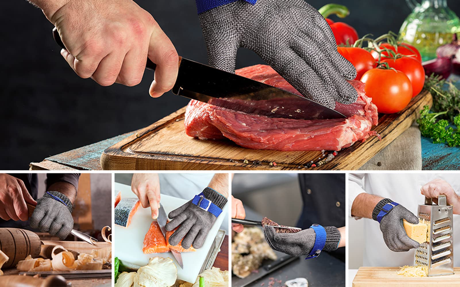 Guanti Antitaglio Livello 5 – Taglie XXS-XL, Traspiranti E Comfortevoli Per Cucina, Lavorazione Del Legno E Giardinaggio
