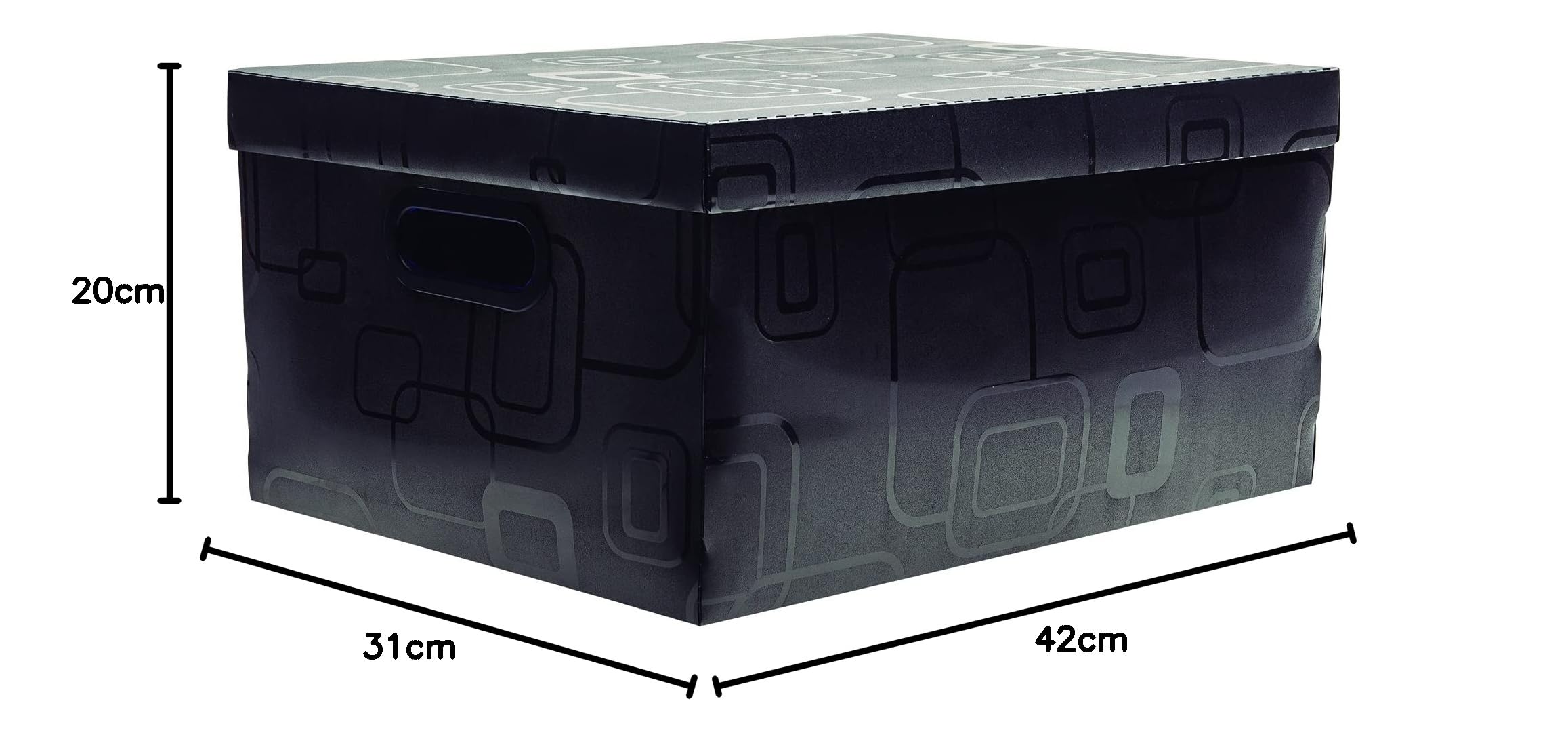 Caixa Organizadora Grande 42x31x20cm, Dello, 2172P.0005, Preto