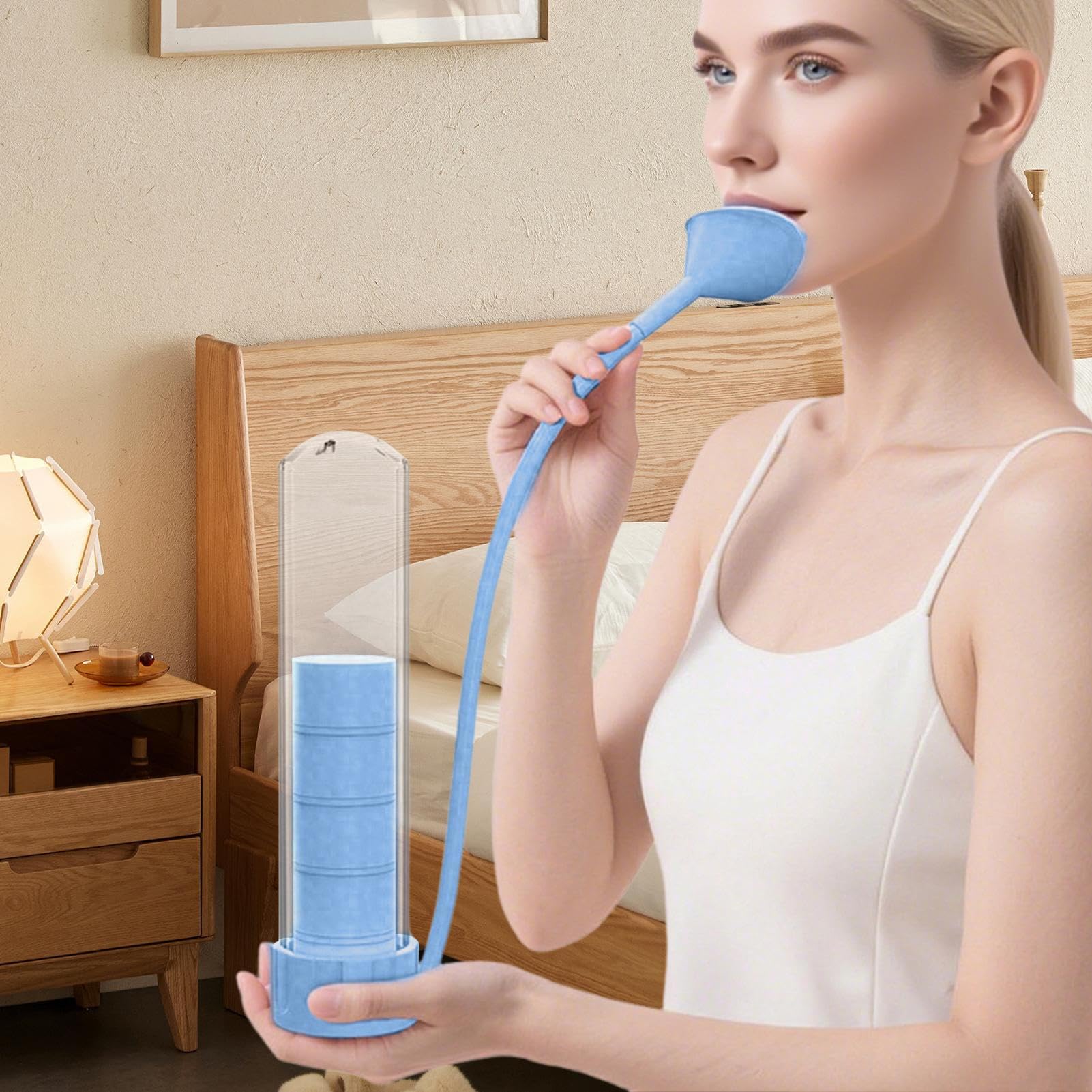 Apparecchio Per Esercizio Respiratorio - Allenatore Di Respiratorio | Esercizio Di Capacità Polmonare | Allenatore Di Miglioramento Polmonare | Attrezzature Per Il Fitness Per La Palestra A Casa
