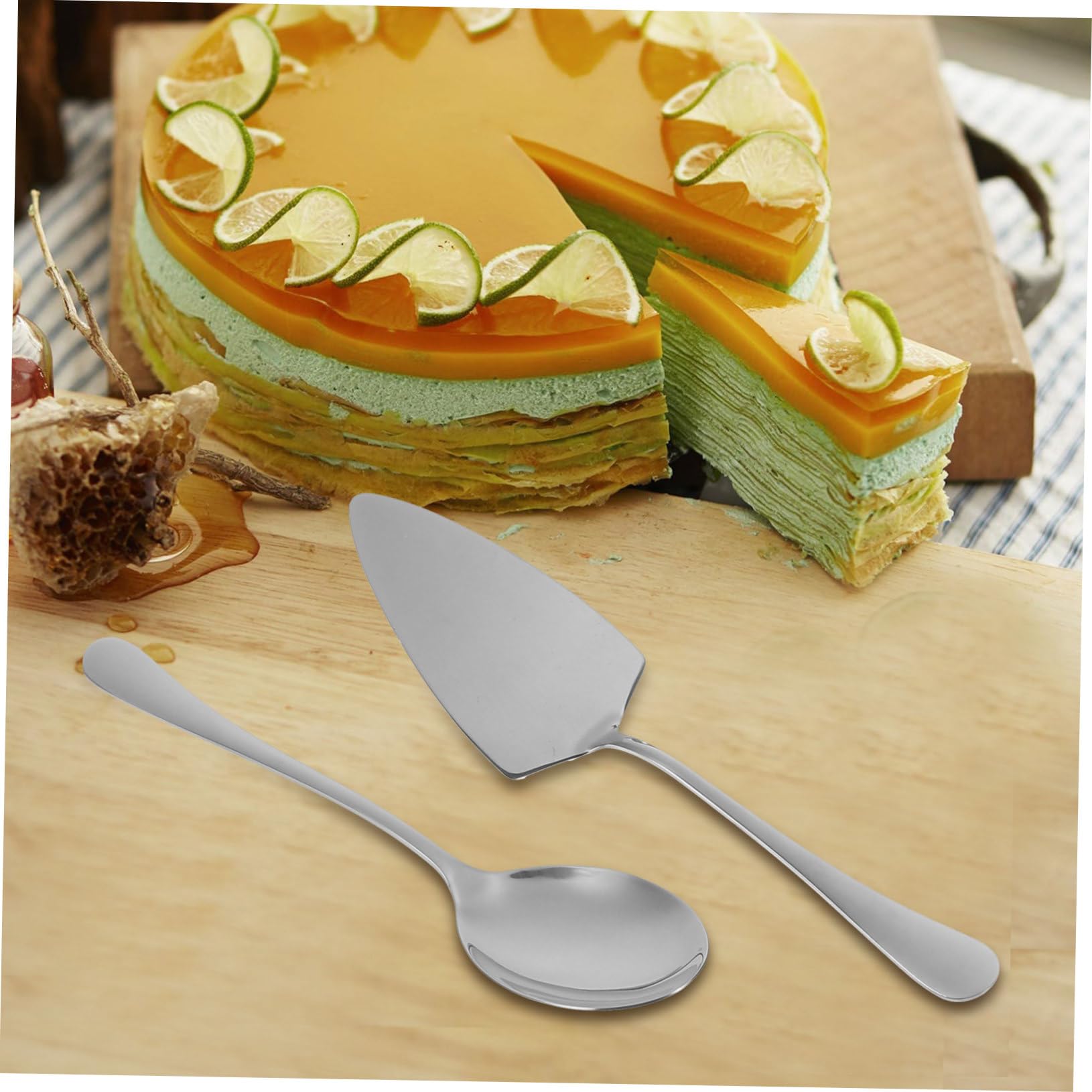 Mipcase Couverts de Service Acier Inoxydable Pelle à Tarte Spatule à Gâteau Pelle à Fromage