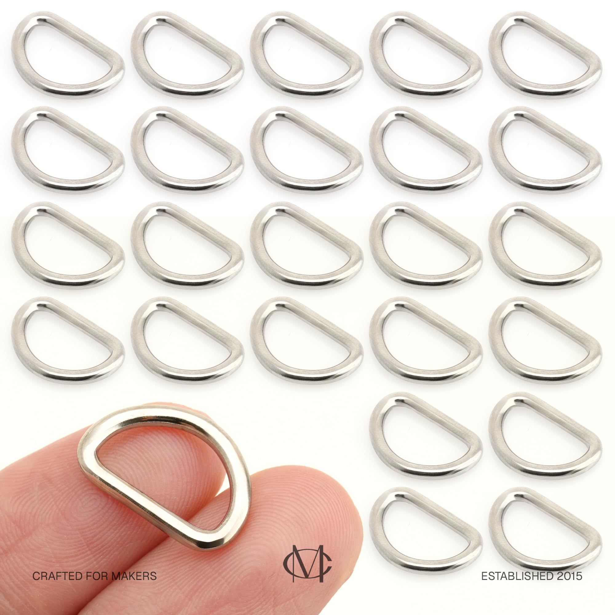 Amazon.com: CRAFTMEMORE 3/8 or 1/2 Inch Tiny D-Ring Findings Metal