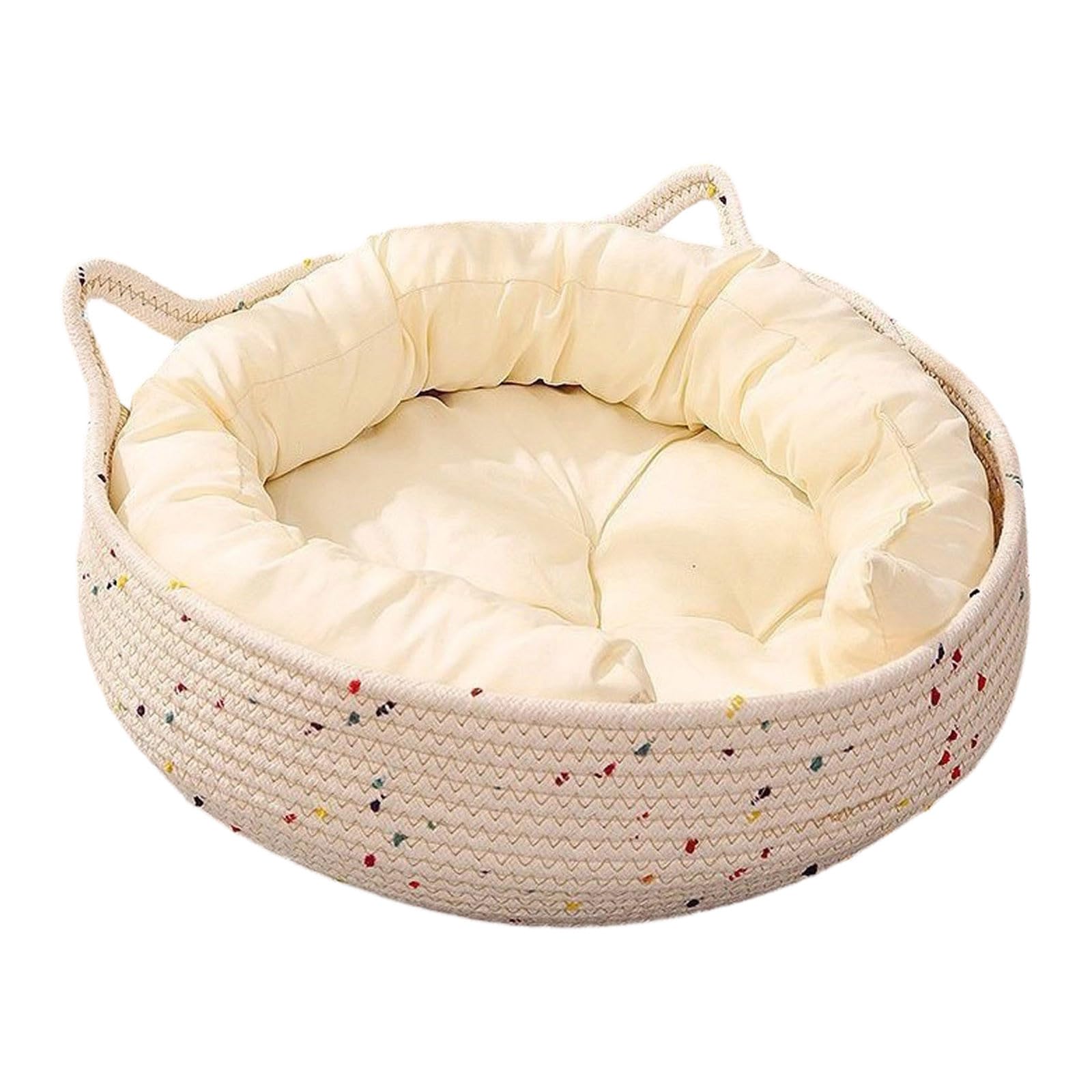 Lit pour chat tissé avec corde amovible lavable hygiène maximale