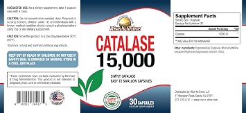 Rise-N-Shine Catalase Supplement 15,000 - Powerful Antioxidant Enzyme for Hair Health Support- Hair Supplements for Strong Hair Support - 30 Capsules