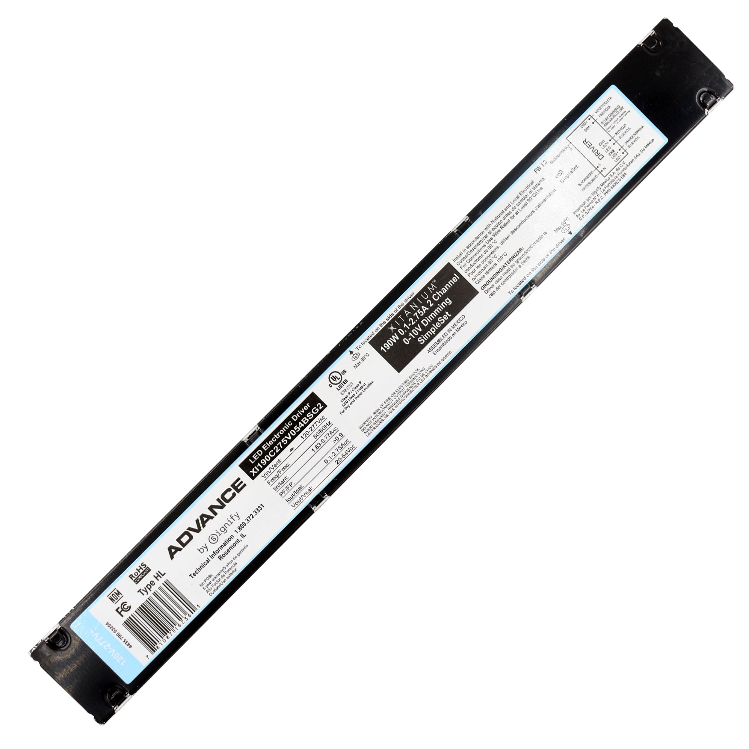 XI190C275V054BSG2 Advance LED Driver - Amazon.com