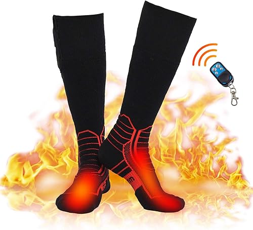 Dr.Warm Wireless Heated Socks, Remote Control 2600mAh 7.4V Rechargeable Battery Heating Sock