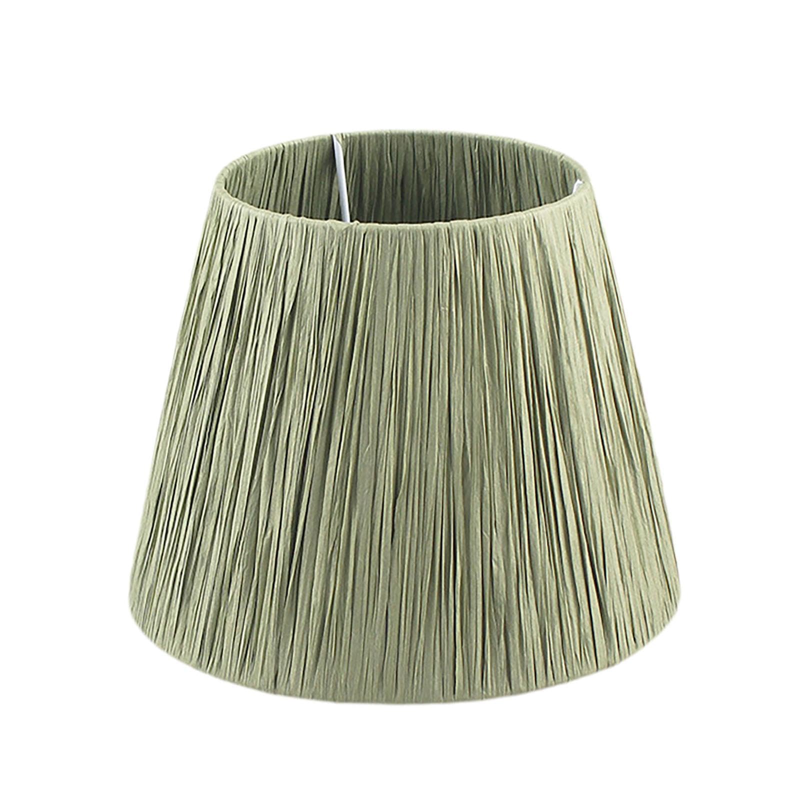 Table Lamp Shade Only Handwoven Cover Home Living Room Bell Raffia Lampshade Green-image-42