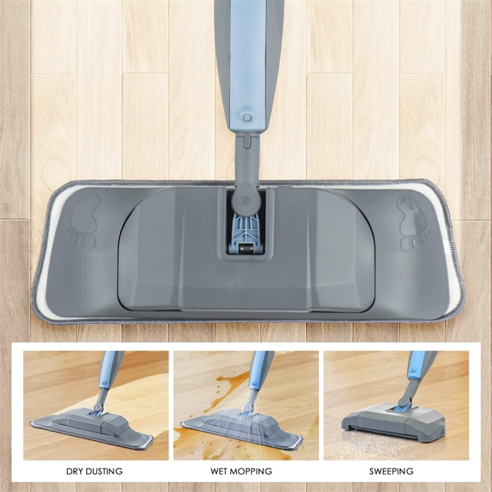 fregona Spray a Mano MOP SOBOOM Set Magic Cinte Rápidamente Barrer el Piso Limpieza de Limpieza Herramientas de hogar Piso MOP Lazy Mop mop (Color : 3 pcs mop Pads)