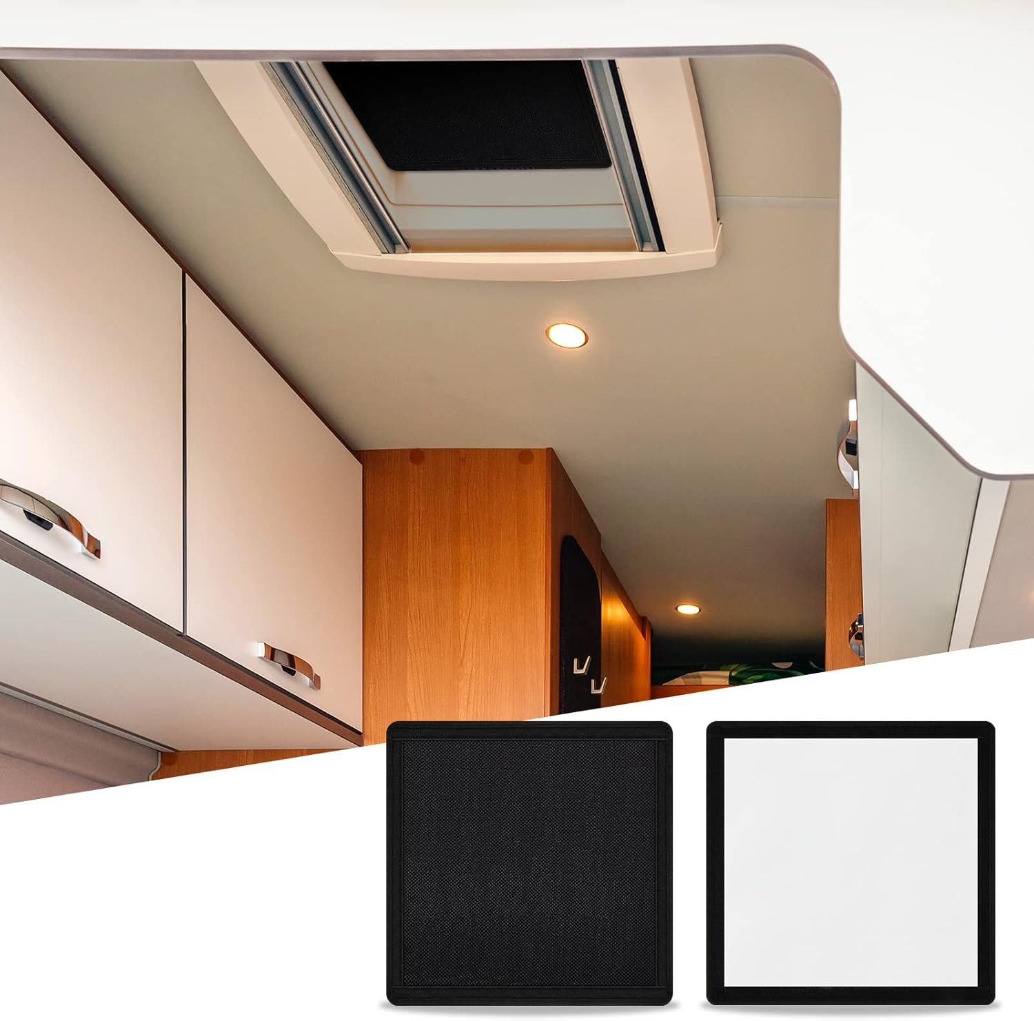 Buy Tallew 2 Pieces RV Door Window Shade Cover Foldable RV Blackout