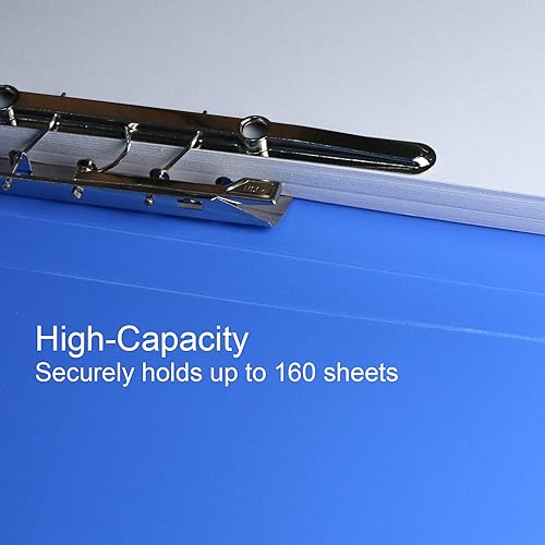 Miniatura 4 de Paquete de 2 carpetas de plástico sin perforaciones de 11 x 17 pulgadas, carpeta de archivos de un solo clip, portapapeles de 17 x 11 pulgadas con