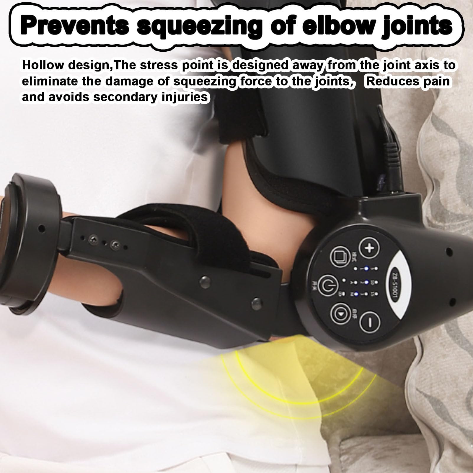 Trainer elettrico per flessione ed estensione del gomito, dispositivo di riabilitazione dell'articolazione del gomito per gli arti superiori, tutore per gomito articolato, attrezzo,Left Arm