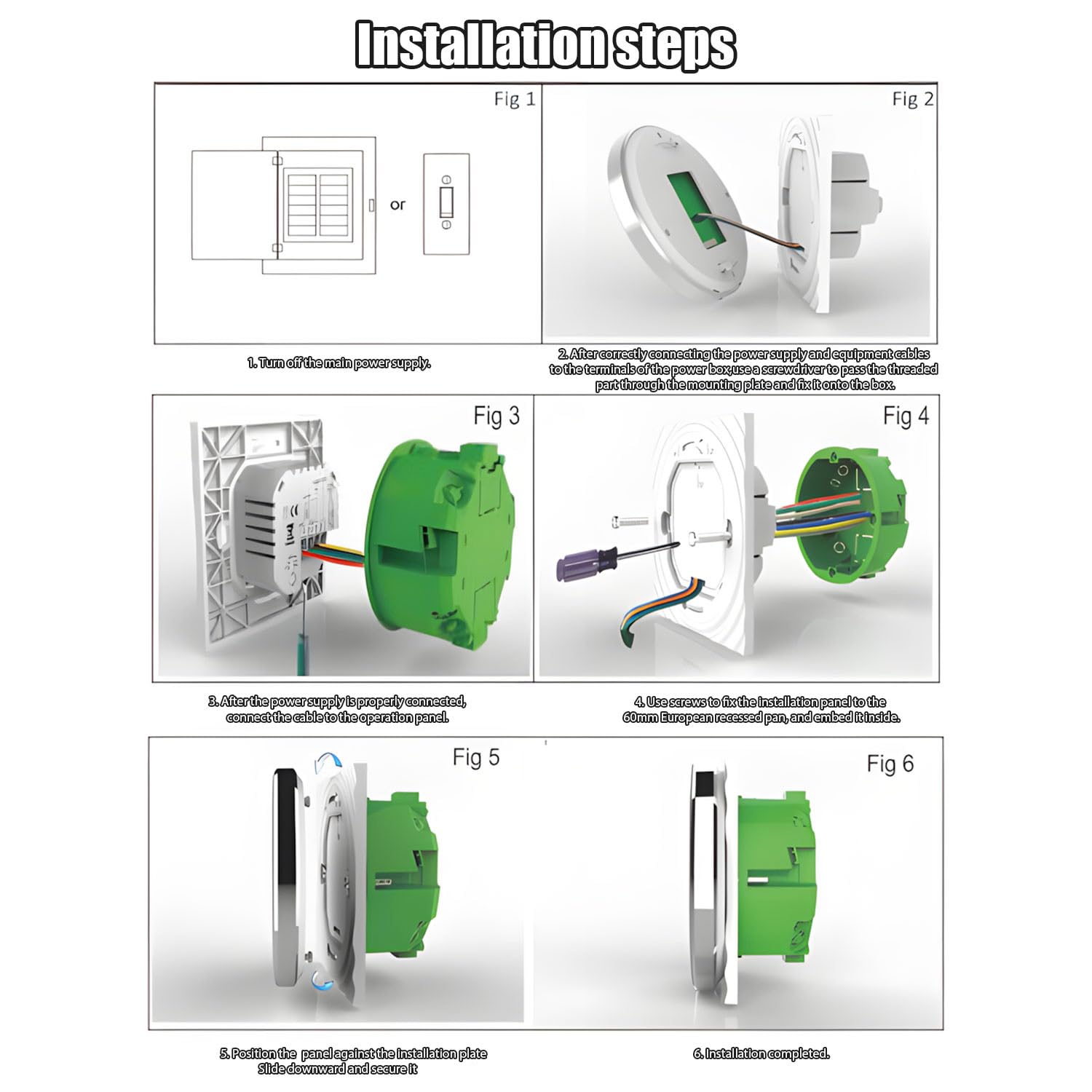 Regulador compatible para varios dispositivos de calefacción, incluyendo hornos de pared, ofrece una instalación sencilla y características de seguridad LCD