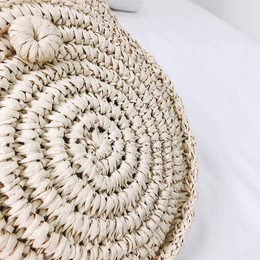 Sac tissé Sacs de plage, sac à main en paille, sac à bandoulière en toile, sac à dos de voyage antivol, sac de plage fourre-tout d'été, sac à main en paille for femme, poignée supérieure, grande capac