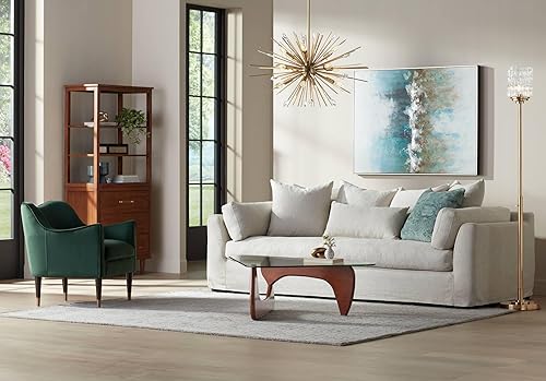 Miniatura 9 de Possini Euro Design Janae - Lámpara de araña Sputnik dorada antigua de 29 12 pulgadas de ancho, moderna bola de cristal transparente, 12 lámparas