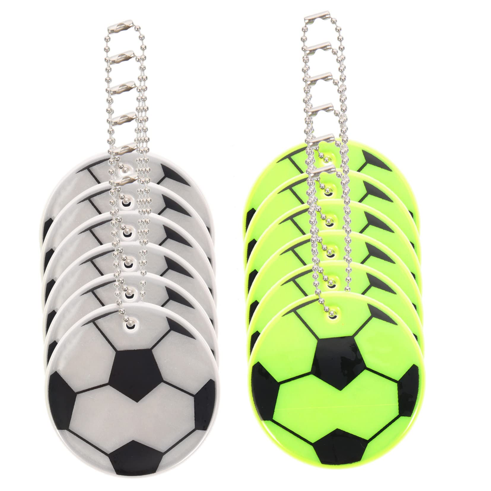 HANABASS Fußball Reflektierende Anhänger Hängende Verzierung Für Taschen Fußballverein Rucksack-hängedekoration Fußball-partygeschenke Reflektierender Fußball Fußballliebhaber Pvc