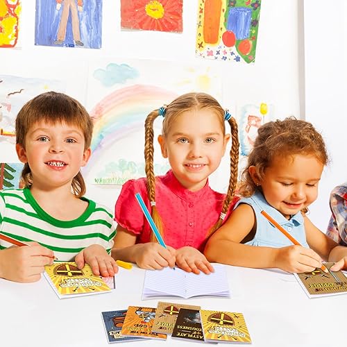 Miniatura 6 de Sumind 24 cuadernos de armadura de Dios, versículos bíblicos a granel, bloc de notas motivacionales, recuerdos de fiesta de caballero medieval,