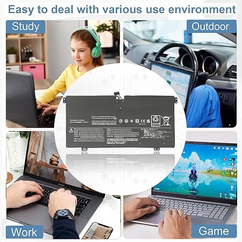 Miniatura 5 de JGTM Batería de repuesto para laptop L15M4PC1 Lenovo Yoga 710 710-11ISK 710-11IKB 11.6 pulgadas Series Laptop L15L4PC1 5B10K90767 5B10K90801 7.6V