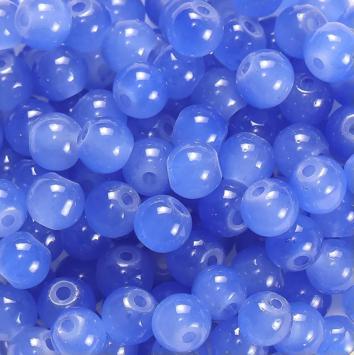 HUIOYG 200pcs/lot 6mm Glass Beads for Jewelry Making DIY Bracelets Keychain Craft