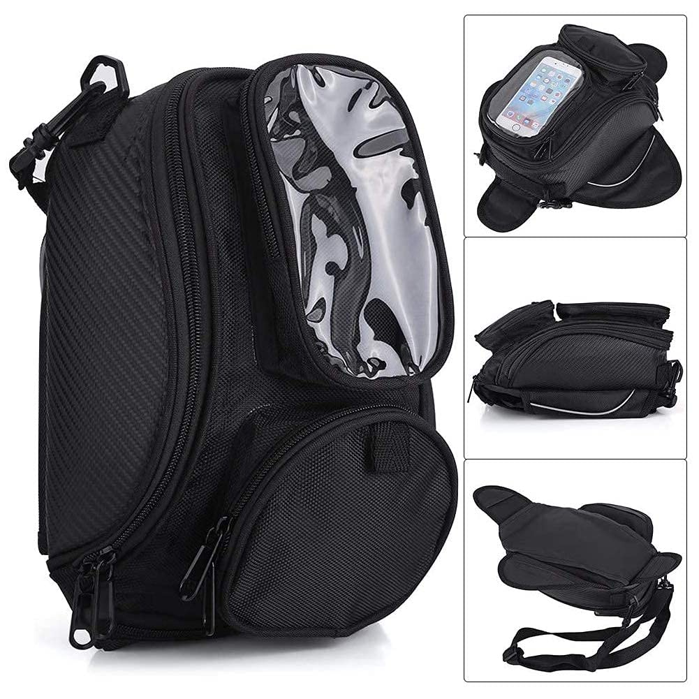 Ejoyous Tankrucksack Motorrad, Rucksack Wasserdicht Universal Motorcycle Magnetic Tank Bag High Wear 1680D Oxford Stoff Tanktasche Tasche Beintasche