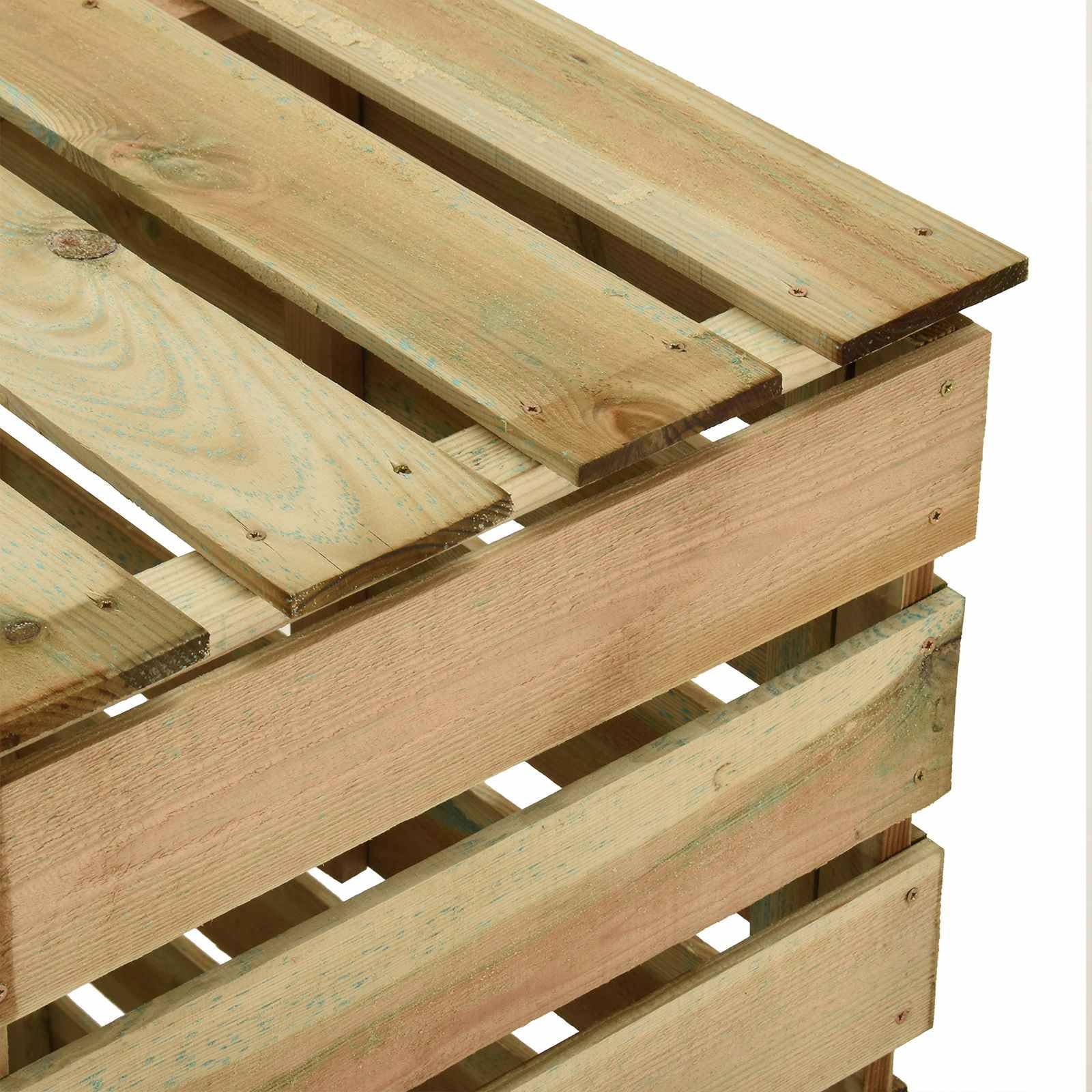 vidaXL Gartenkomposter mit Lattenstruktur Grün 110 x 58 x 113 cm