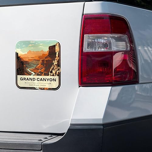 Miniatura 2 de Calcomanía de vinilo impermeable del Parque Nacional del Gran Cañón para parachoques de automóvil, laptop, botella de agua, pared y ventana, tamaño