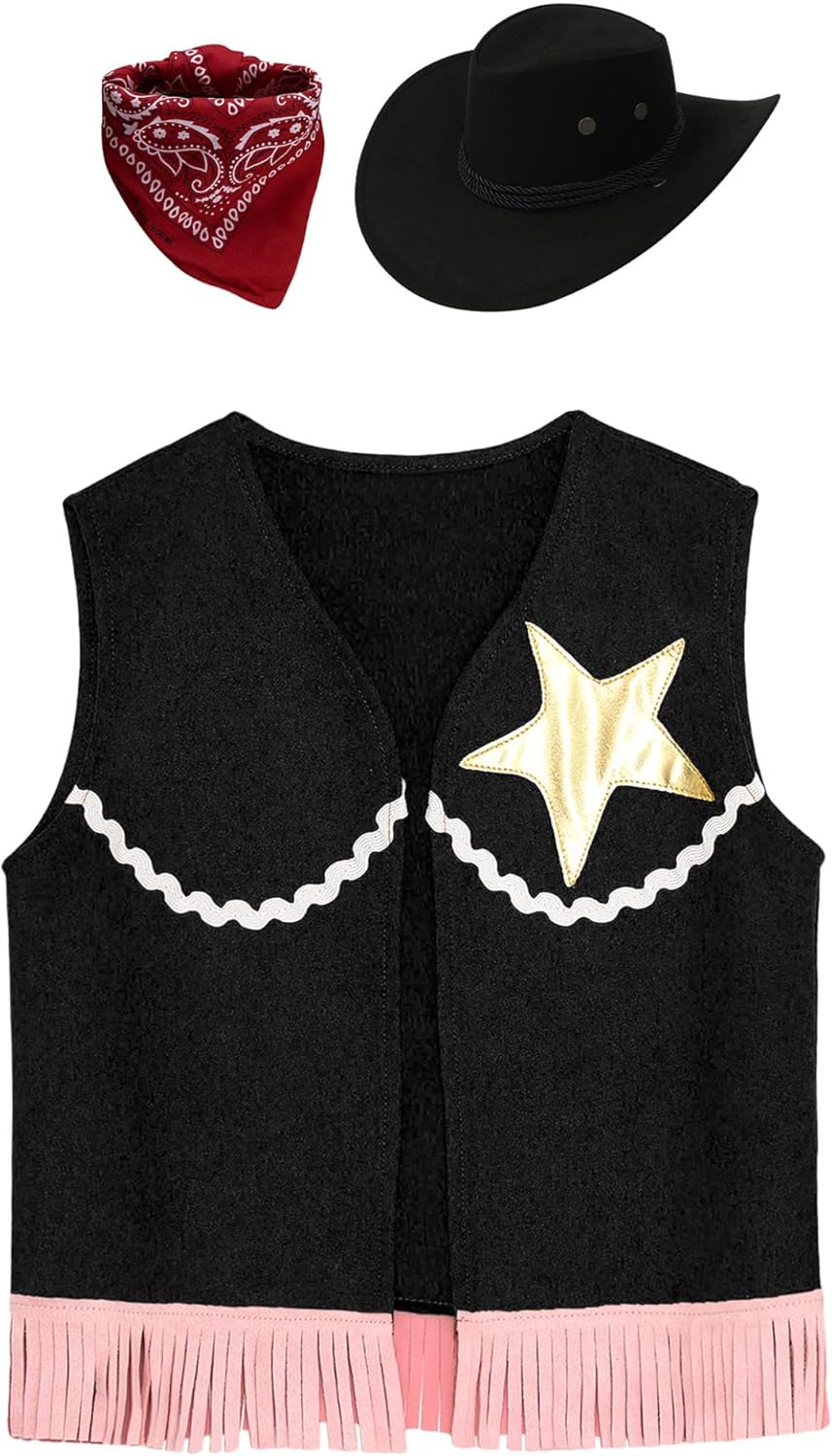 Yihuimin Kids Girls Halloween Cowboys Roleplay Costume