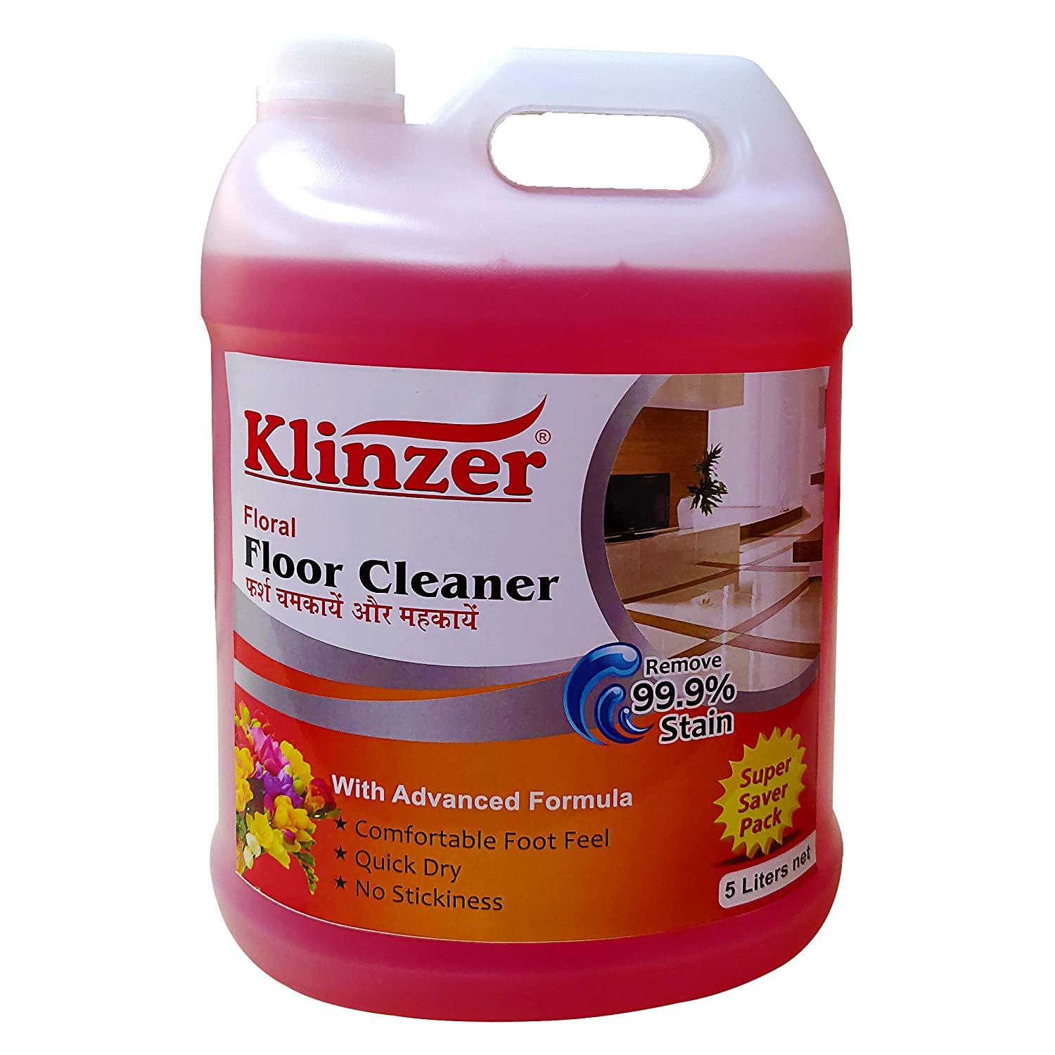 Klinzer Advanced Surface & Floor Cleaner Liquid 5ltr, Floral Fragrance | Multipurpose Cleaner Non-toxic & Eco-friendly | Ultimate Floor Cleaning Liquid: Powerful Floor & Surface Cleaner | 5 Ltr Refill Pack (B0B39CKS1S) Amazon Price History, Amazon Price Tracker