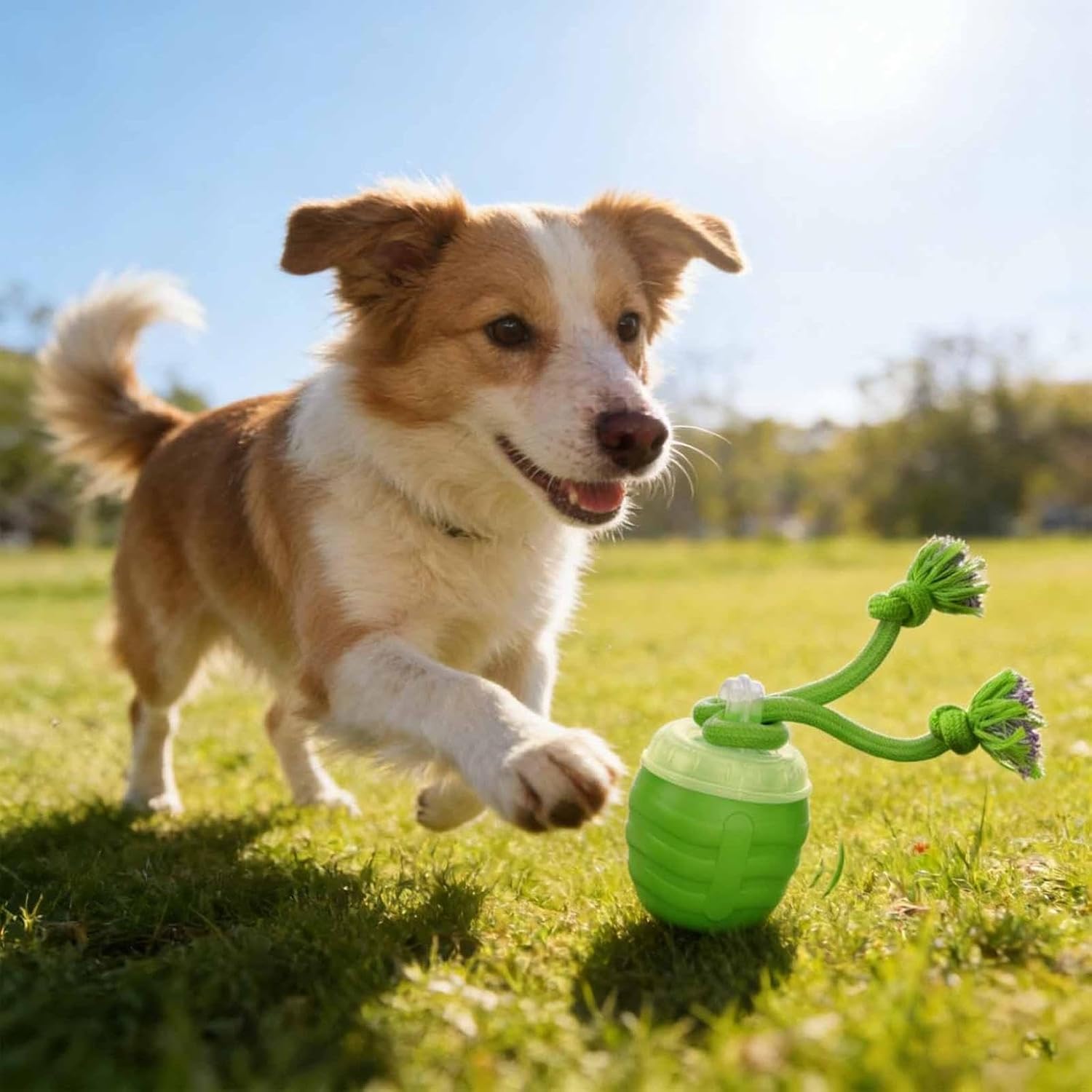 Interactive Dog Toys, 2026 Upgraded Motion Activated Squeaky Cat Balls, 360° Smart Automatic Rolling Moving for Bored Pet Cats Dogs, Interactive Dog Balls (Green)