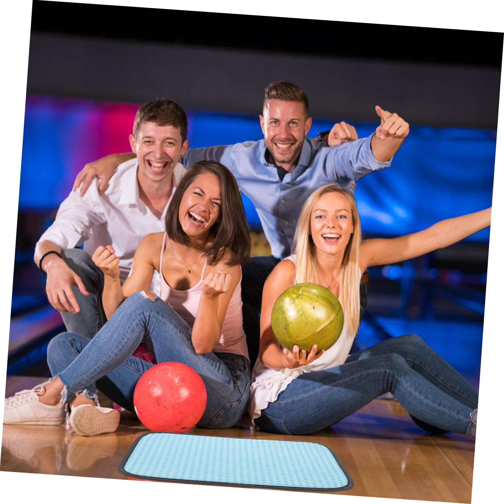 HANABASS Practical Bowling Cleaning Towel Polyester Material Anti-Slip Pad Bowling Ball Polishing Rag