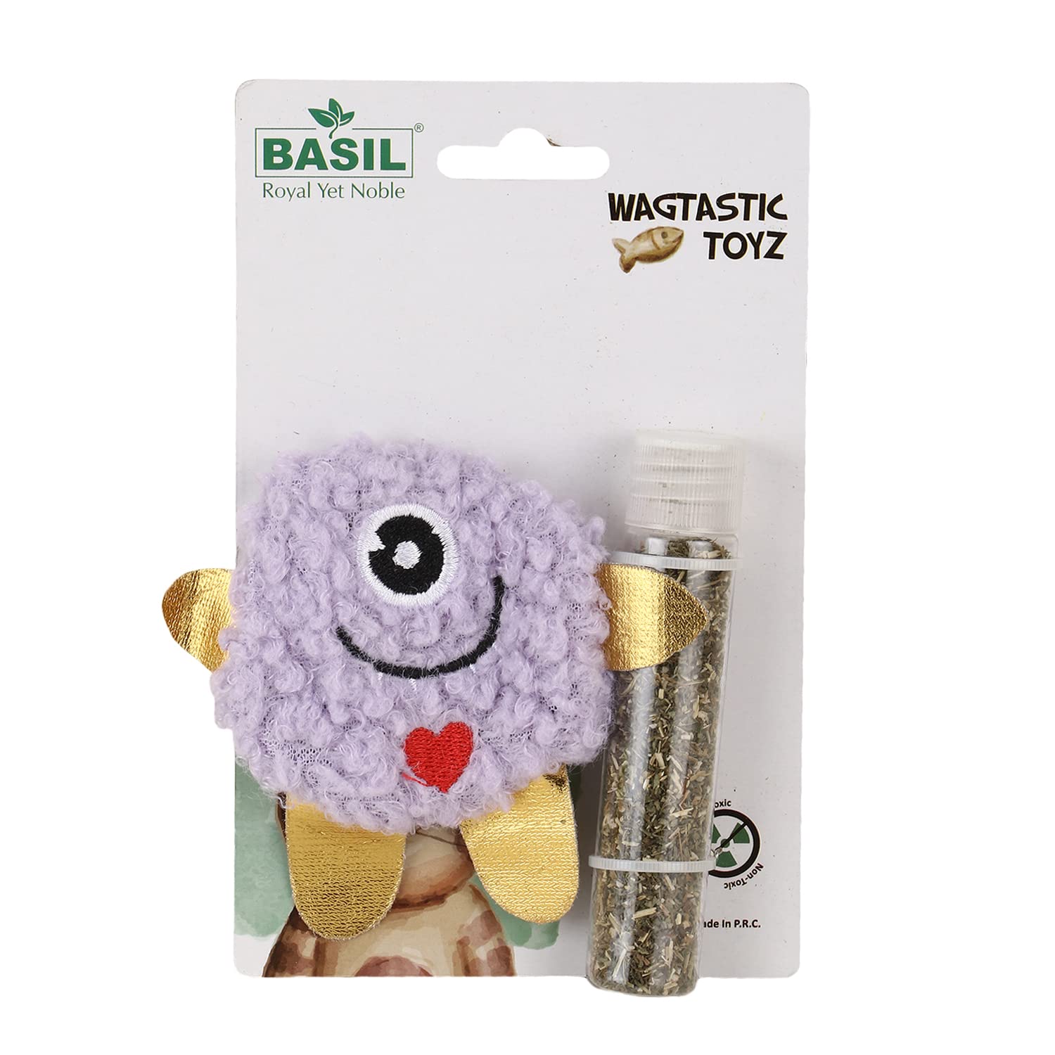 BASIL Cat Plush Toy with Cat Nip (Purple) (B098R1BJB4) Amazon Price History, Amazon Price Tracker
