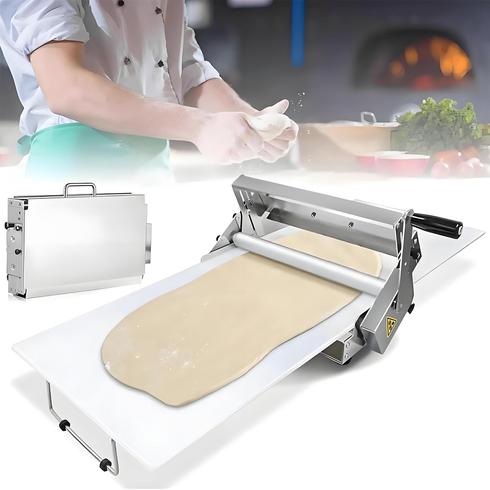 SkłAdana WałKarka Do Ciasta Do Domu I Firmy, Laminator Do Ciasta Ze Stali Nierdzewnej, Maszyna Do Produkcji Ciasta Na Pizzę, Do Kuchni Domowej, Pizzy, CroissanóW 300Model