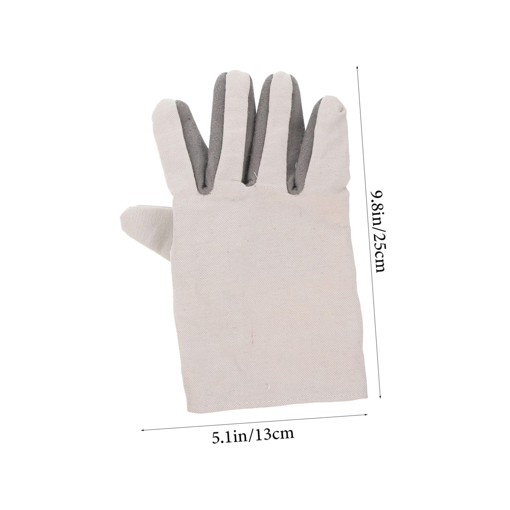 NULYLU Longevity Welding Gloves Canvas Cowhide Leather Heatproof Safety and Comfortable Work Gloves for Trades Random