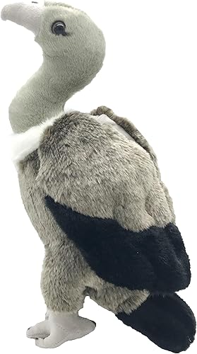 Miniatura 4 de JIANEEXSQ Linda vida como buitre de peluche, juguete de simulación de buitre cineroso, regalo de cumpleaños para niños, 14 pulgadas