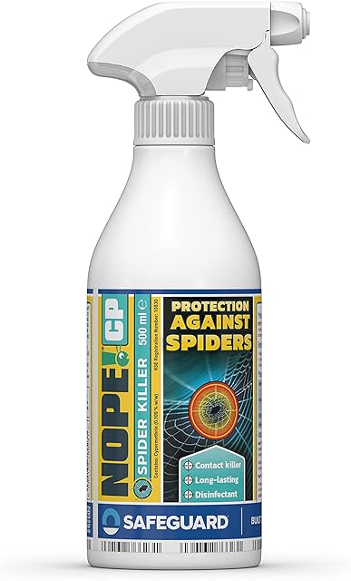 NOPE! Spider Killer Spray Repellent (500ml) - Kills on Contact, Residual action. Odourless, Non-Staining. HSE Registered