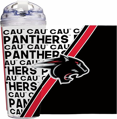 Miniatura 33 de Rico Industries NCAA - Vaso de acrílico estándar de 24 onzas con tapa con bisagras, vaso de doble pared con licencia oficial y popote