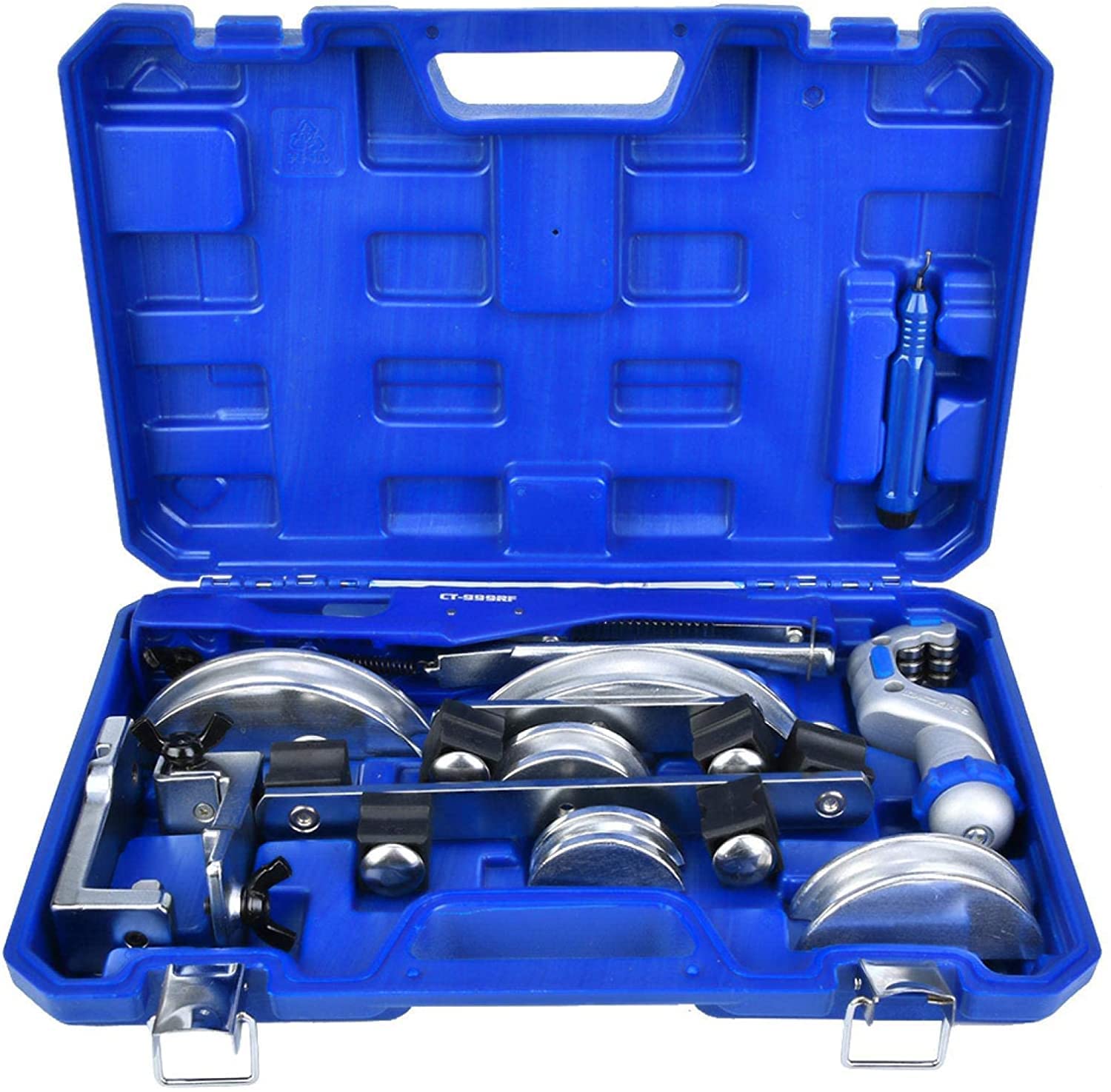 VOLTZ CT-999RF Tube Bender Set, Copper Pipe Tubing Bender Manual Tube Bending Tool Kit 3/8 1/2 5/8 3/4 7/8 Inch for Air Conditioning and Ventilation Systems 1