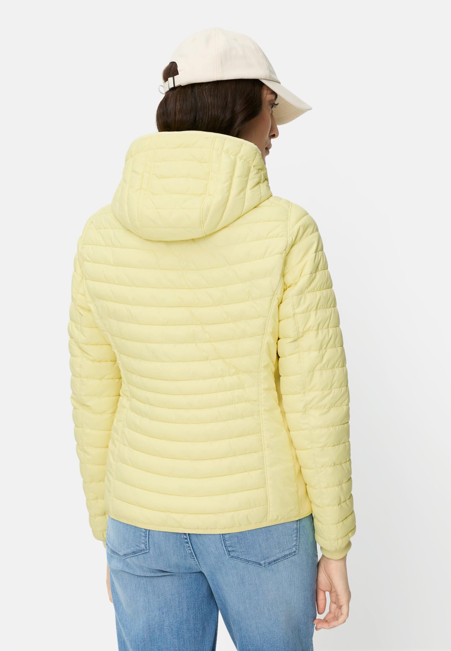 camel active Damen Steppjacke mit Kapuze | Gefütterte Jacke mit abnehmbarer Kapuze | winddicht und wasserabweisend