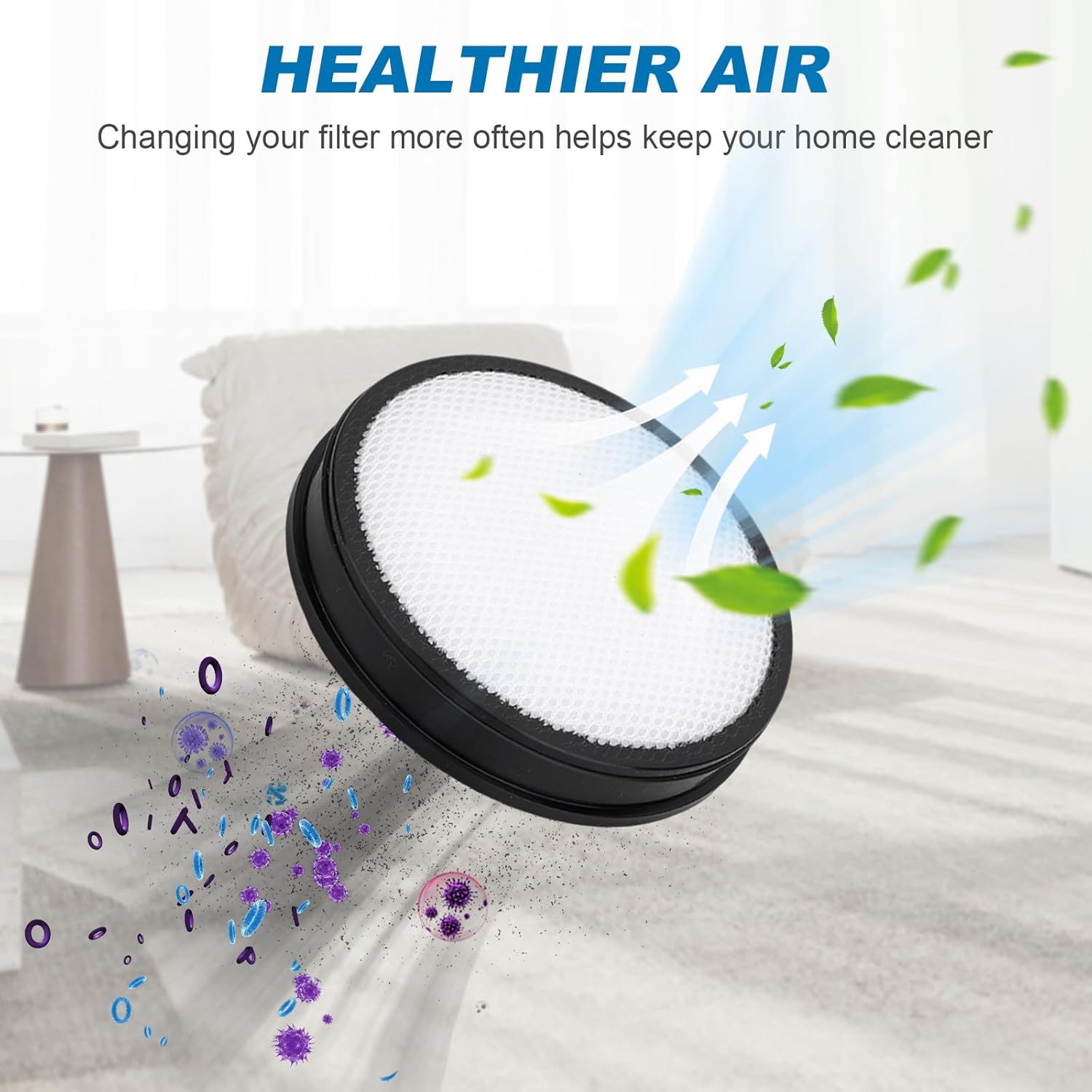 4 Pack HEPA Filter Replacement Compatible with HART HPSV01, HPSV01B, HPSV50, HPSV50B 20-Volt Cordless Stick Vacuum Cleaner