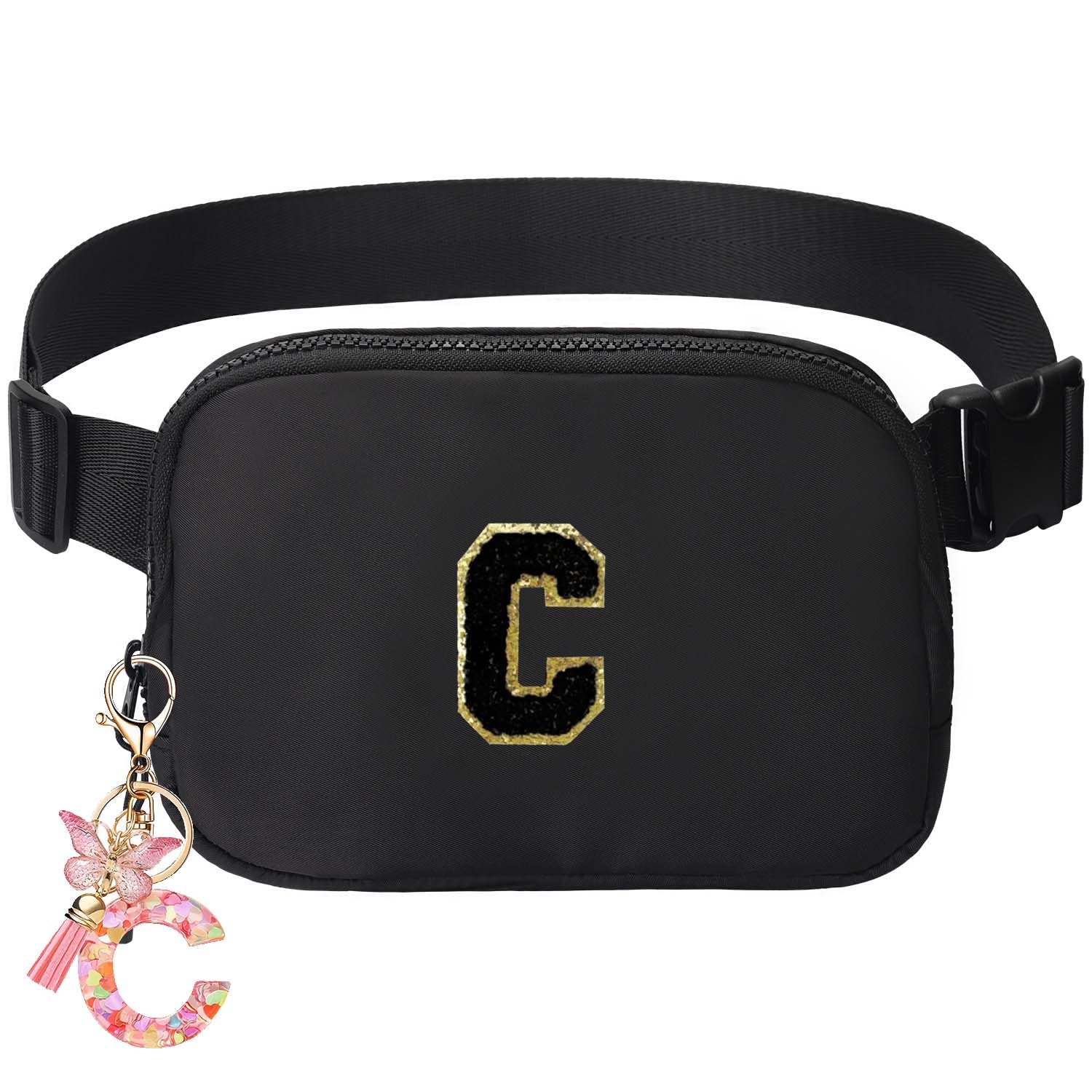 Belt Crossbody Bag for Girls Women - girls fanny pack ages 8-12 Teen Birthday Gifts Small Waist Packs Trendy Kids Fanny Pack Black C