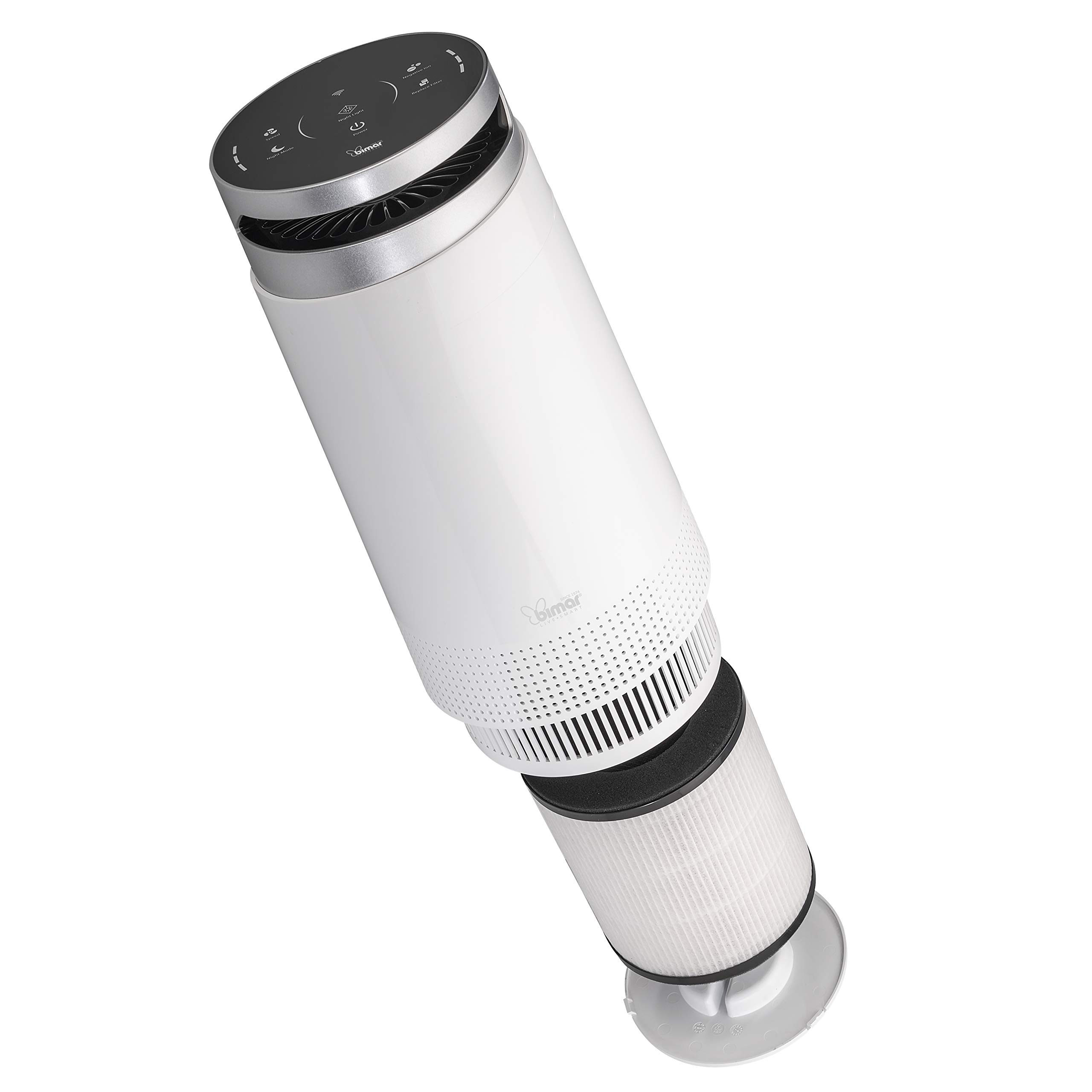 bimar PA98 Purificatore Aria WiFi con Filtro HEPA Alta Filtrazione a Carboni Attivi. Purificatore Aria Elimina Odori, Allergie, Pollini, Fumo per Casa o Ufficio. Controllo vocale