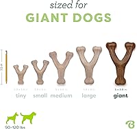 Vista 4 de Benebone Wishbone - Juguete masticable duradero para perros para masticadores agresivos, fabricado en Estados Unidos, gigante, sabor a tocino real
