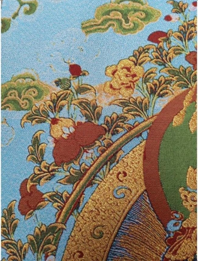 Miniatura 5 de Bordado de seda tibetano Thangka budismo Maitreya Bodhisattva Longevidad Buddha Tangka Yoga Budista Tapiz colgante de pared Arte de pared Decoración