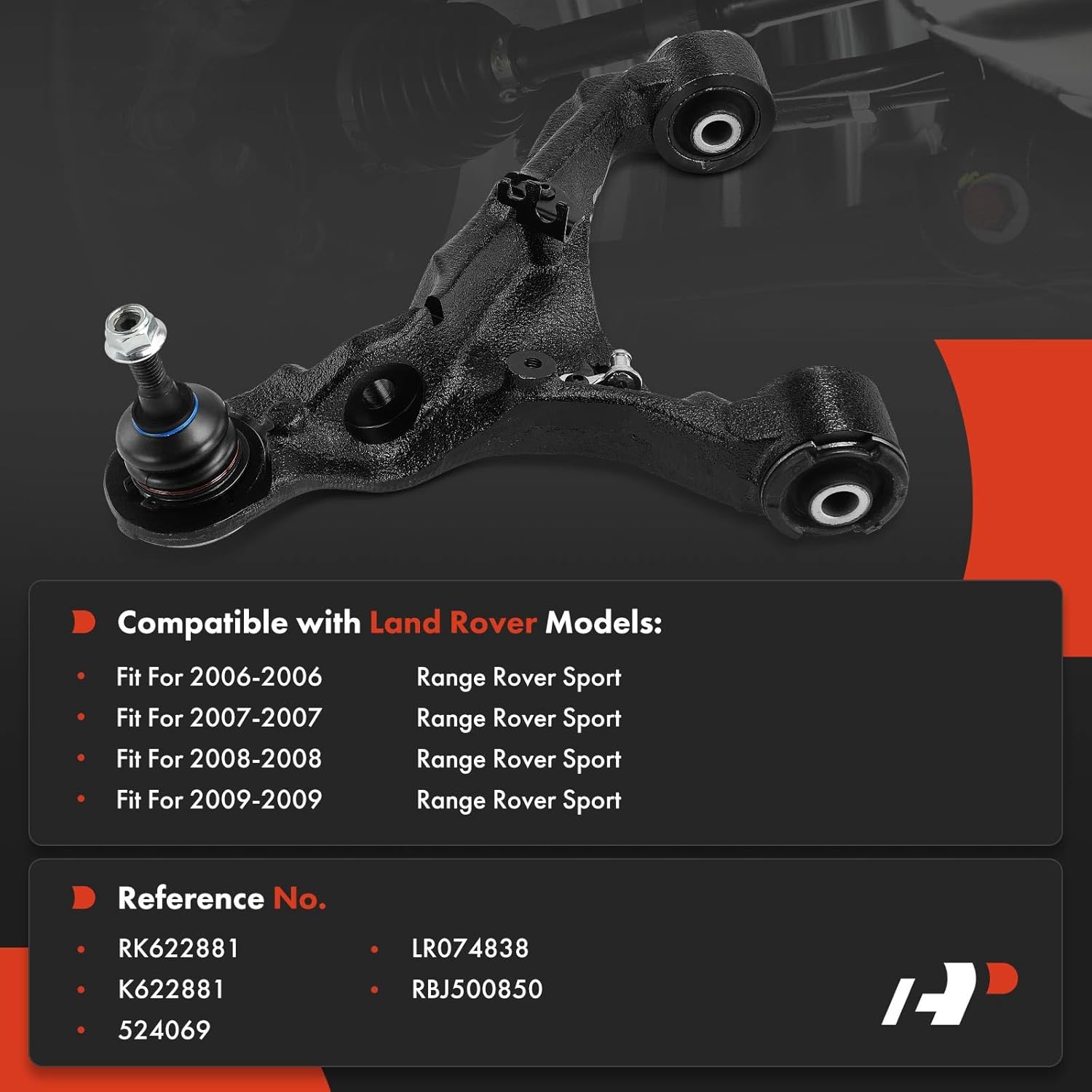 A-Premium Front Left Upper Control Arm, with Ball Joint & Bushing, Compatible with Land Rover Range Rover Sport 2006 2007 2008 2009