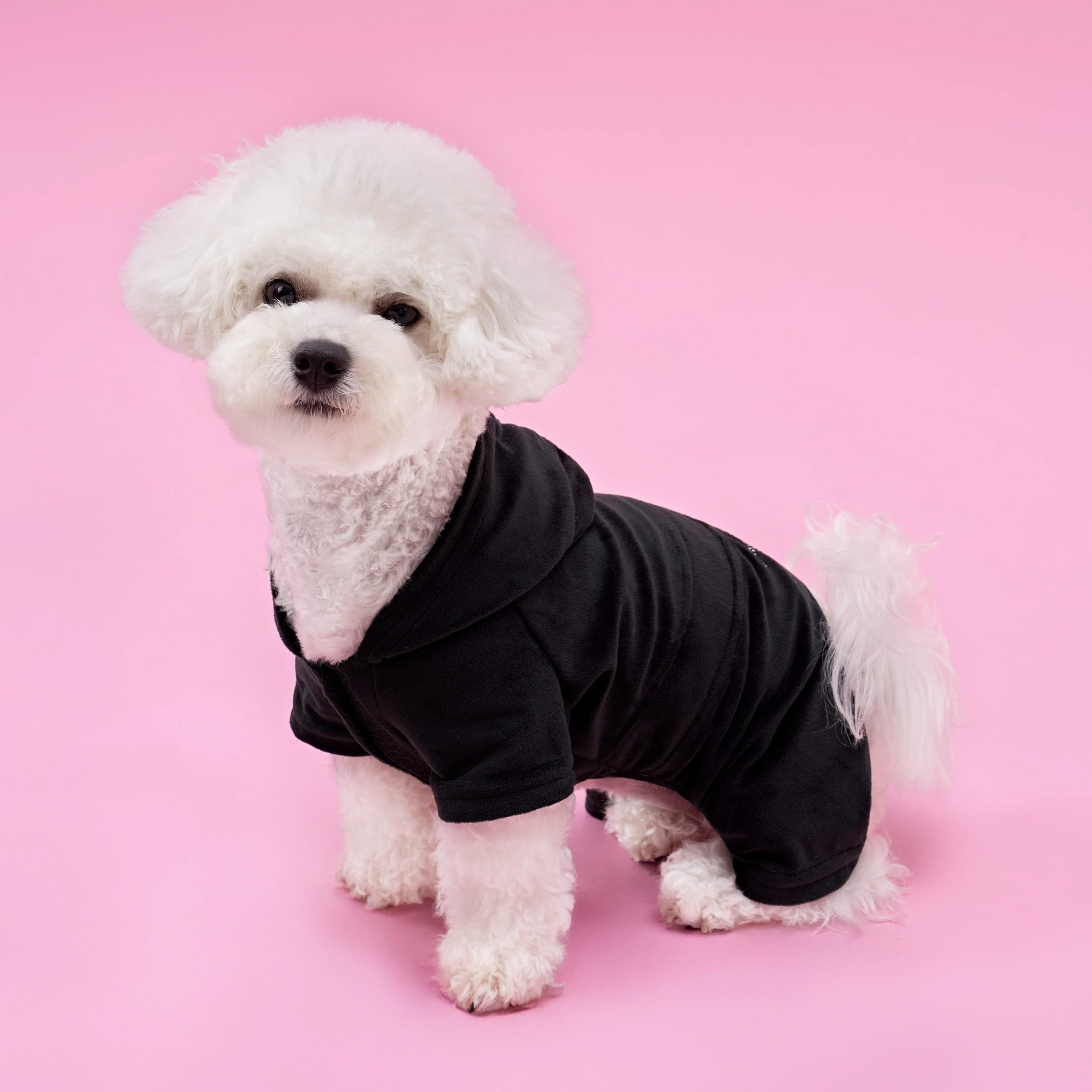 Amazon.com: Juicy Couture 連帽寵物多汁閃亮天鵝絨運動服胸圍24 英吋